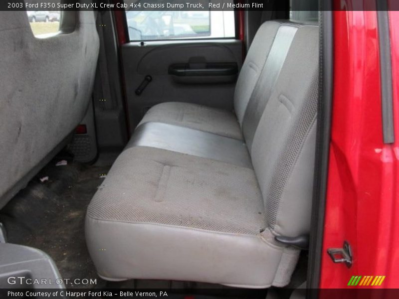  2003 F350 Super Duty XL Crew Cab 4x4 Chassis Dump Truck Medium Flint Interior