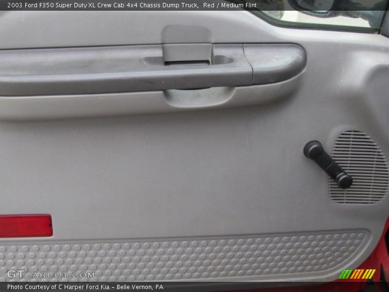 Red / Medium Flint 2003 Ford F350 Super Duty XL Crew Cab 4x4 Chassis Dump Truck