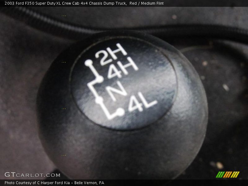Red / Medium Flint 2003 Ford F350 Super Duty XL Crew Cab 4x4 Chassis Dump Truck