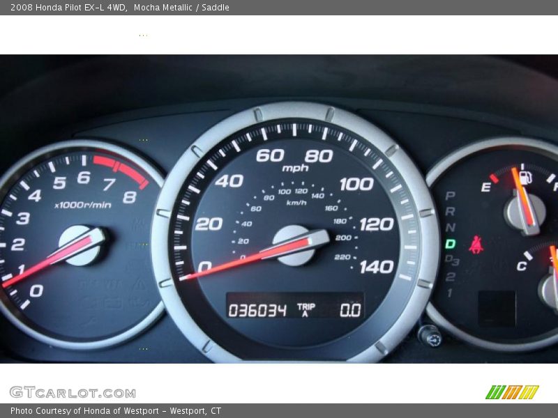 Mocha Metallic / Saddle 2008 Honda Pilot EX-L 4WD