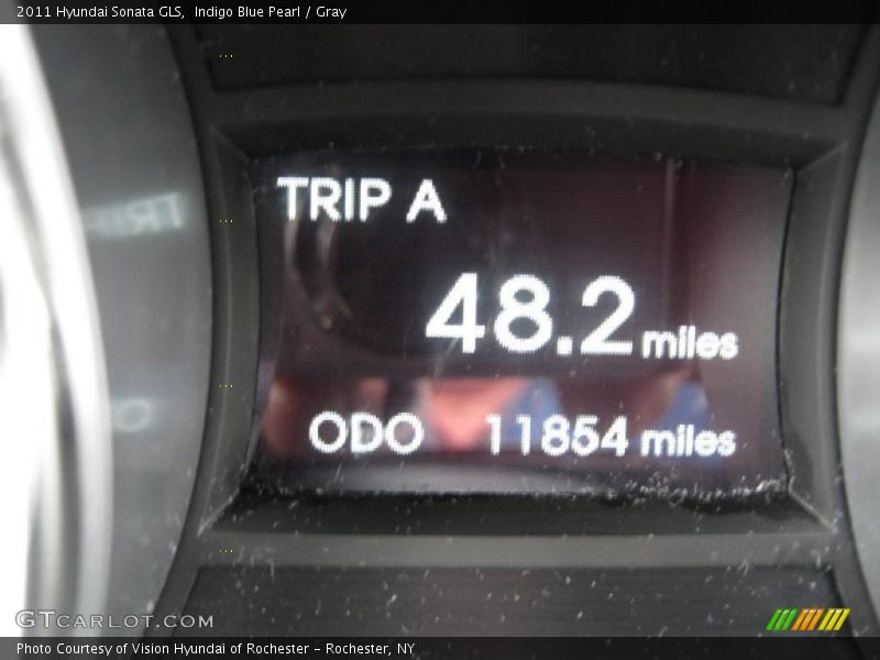 Indigo Blue Pearl / Gray 2011 Hyundai Sonata GLS