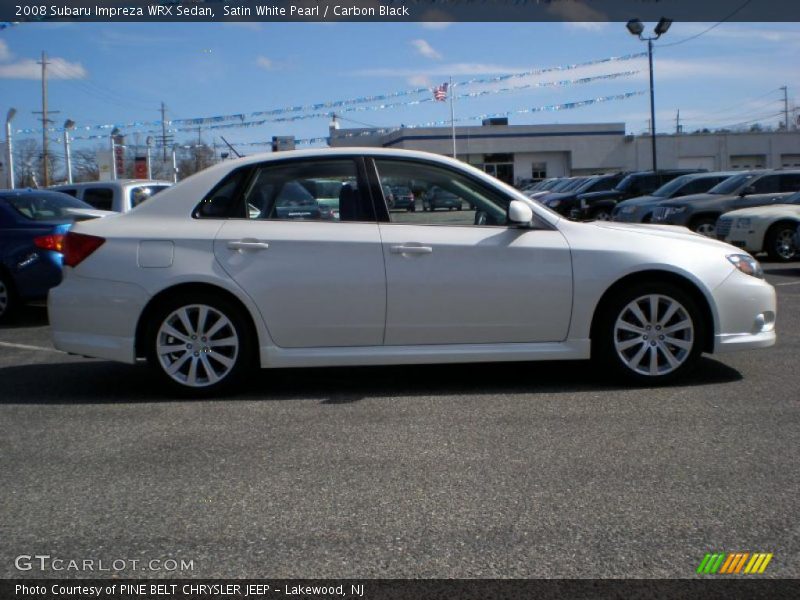 Satin White Pearl / Carbon Black 2008 Subaru Impreza WRX Sedan