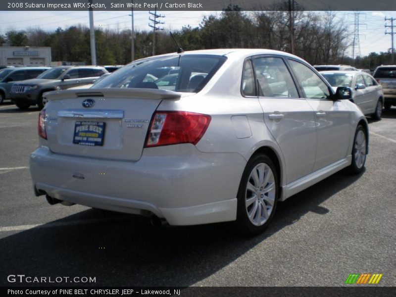 Satin White Pearl / Carbon Black 2008 Subaru Impreza WRX Sedan