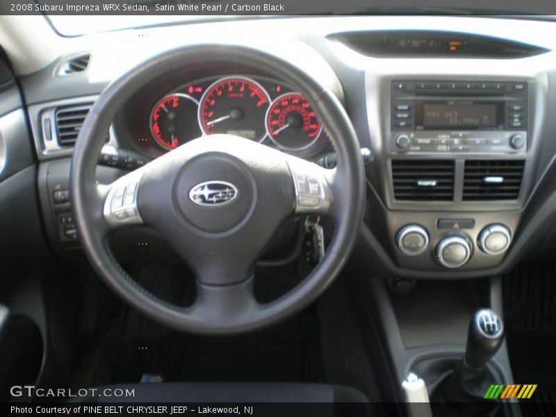 Satin White Pearl / Carbon Black 2008 Subaru Impreza WRX Sedan