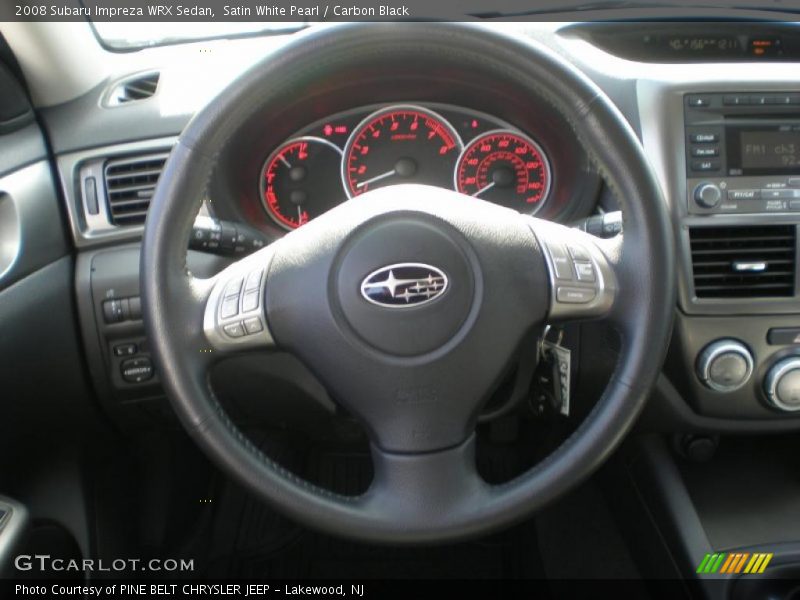 Satin White Pearl / Carbon Black 2008 Subaru Impreza WRX Sedan
