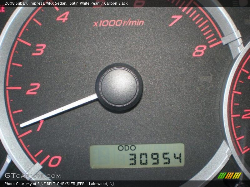 Satin White Pearl / Carbon Black 2008 Subaru Impreza WRX Sedan