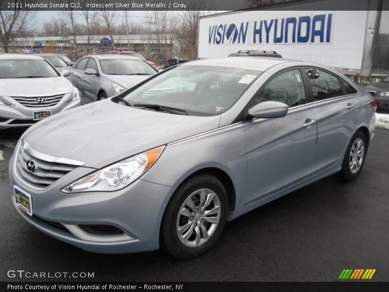 Iridescent Silver Blue Metallic / Gray 2011 Hyundai Sonata GLS