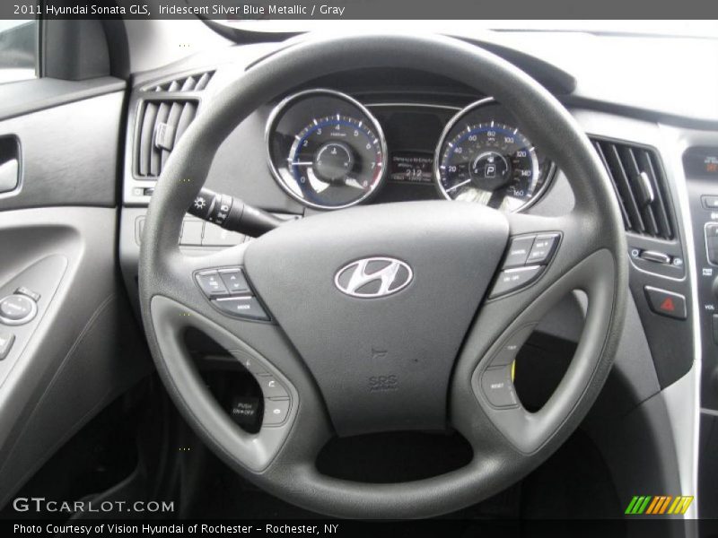 Iridescent Silver Blue Metallic / Gray 2011 Hyundai Sonata GLS
