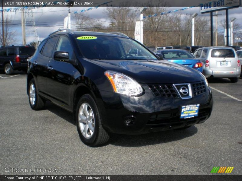 Wicked Black / Black 2010 Nissan Rogue SL AWD