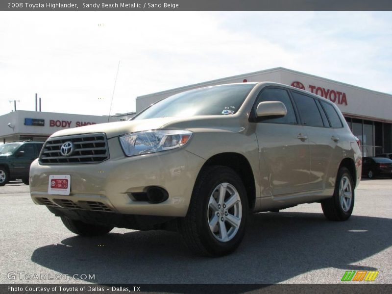 Sandy Beach Metallic / Sand Beige 2008 Toyota Highlander