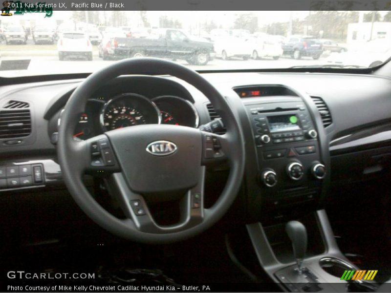 Pacific Blue / Black 2011 Kia Sorento LX