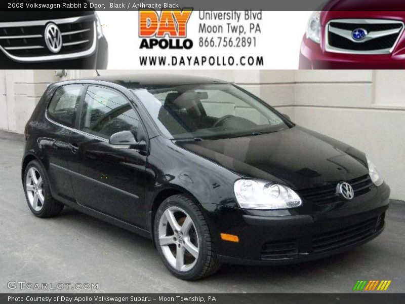 Black / Anthracite Black 2008 Volkswagen Rabbit 2 Door