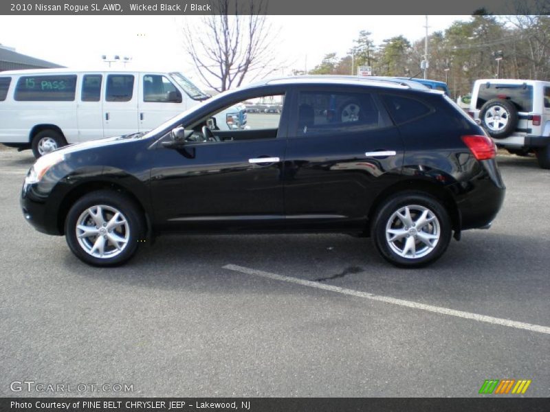 Wicked Black / Black 2010 Nissan Rogue SL AWD