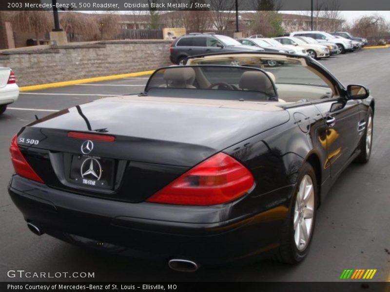 Obsidian Black Metallic / Stone 2003 Mercedes-Benz SL 500 Roadster