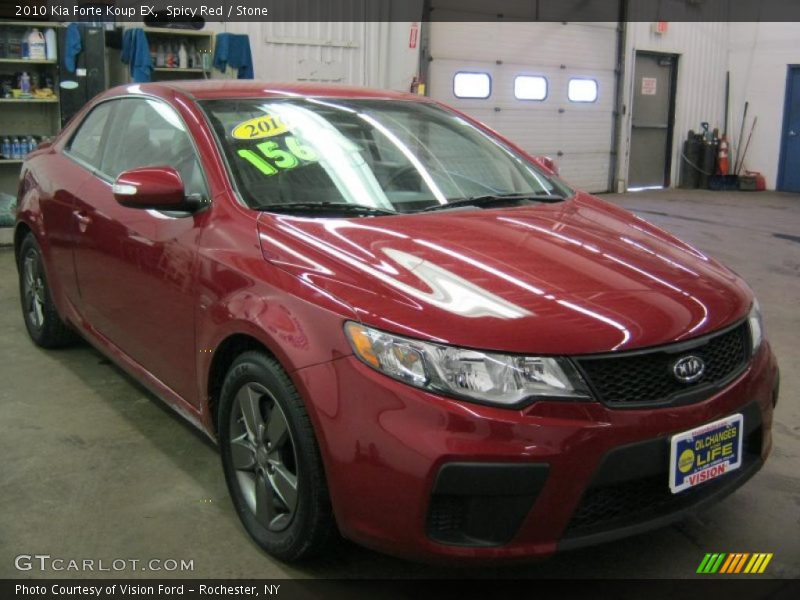 Spicy Red / Stone 2010 Kia Forte Koup EX