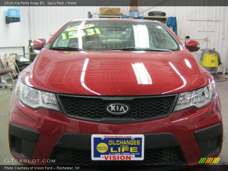 Spicy Red / Stone 2010 Kia Forte Koup EX