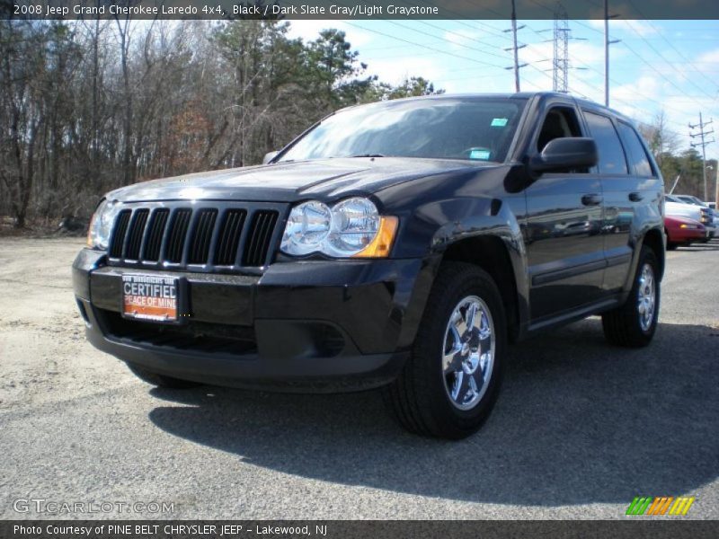 Black / Dark Slate Gray/Light Graystone 2008 Jeep Grand Cherokee Laredo 4x4