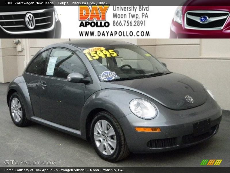 Platinum Grey / Black 2008 Volkswagen New Beetle S Coupe