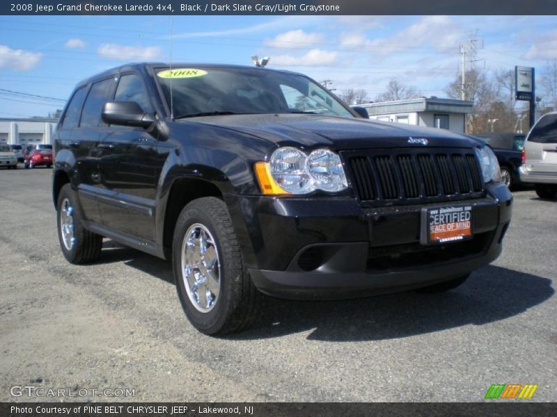 Black / Dark Slate Gray/Light Graystone 2008 Jeep Grand Cherokee Laredo 4x4