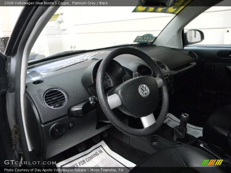 Platinum Grey / Black 2008 Volkswagen New Beetle S Coupe