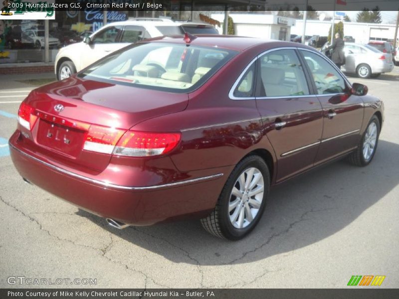 Crimson Red Pearl / Beige 2009 Hyundai Azera GLS