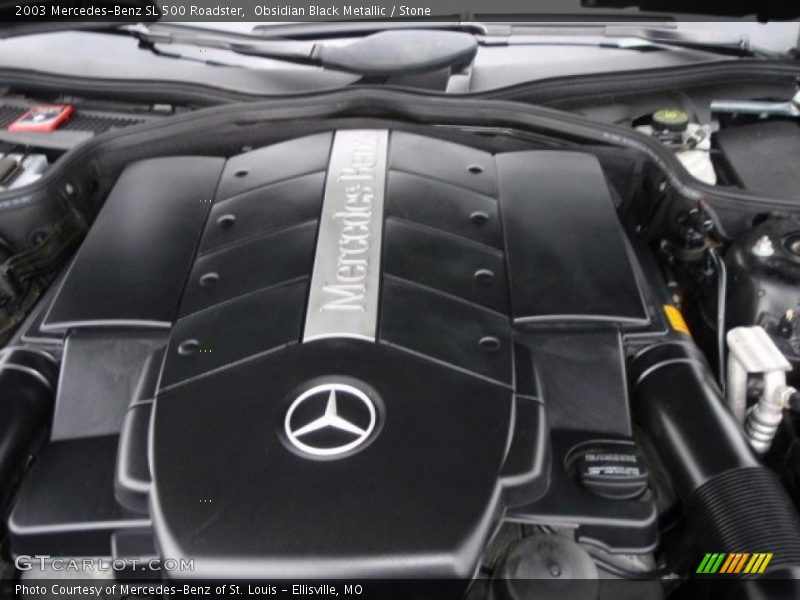 Obsidian Black Metallic / Stone 2003 Mercedes-Benz SL 500 Roadster