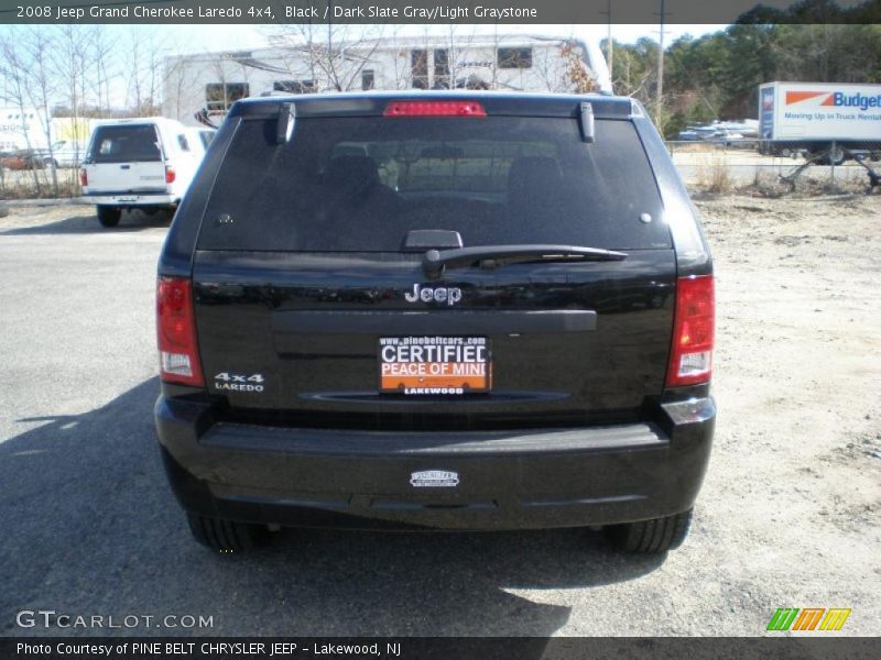 Black / Dark Slate Gray/Light Graystone 2008 Jeep Grand Cherokee Laredo 4x4