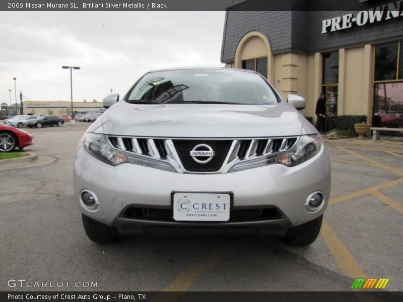 Brilliant Silver Metallic / Black 2009 Nissan Murano SL