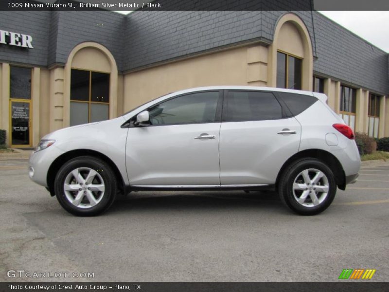 Brilliant Silver Metallic / Black 2009 Nissan Murano SL