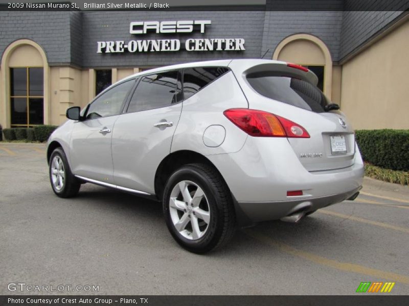 Brilliant Silver Metallic / Black 2009 Nissan Murano SL