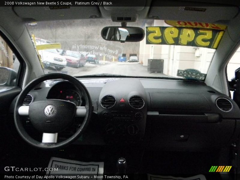 Platinum Grey / Black 2008 Volkswagen New Beetle S Coupe