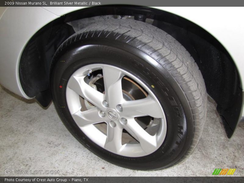 Brilliant Silver Metallic / Black 2009 Nissan Murano SL