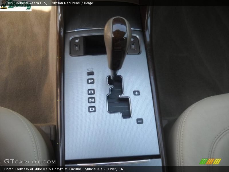 Crimson Red Pearl / Beige 2009 Hyundai Azera GLS