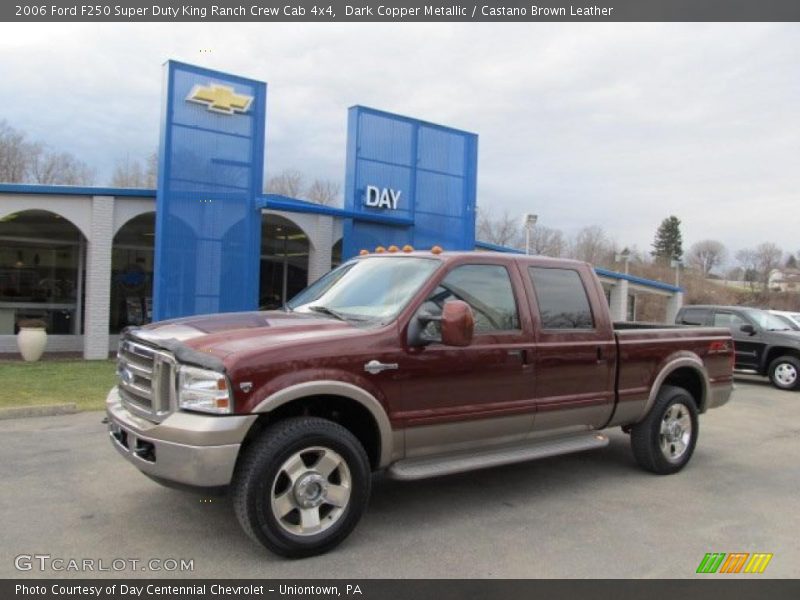 Dark Copper Metallic / Castano Brown Leather 2006 Ford F250 Super Duty King Ranch Crew Cab 4x4