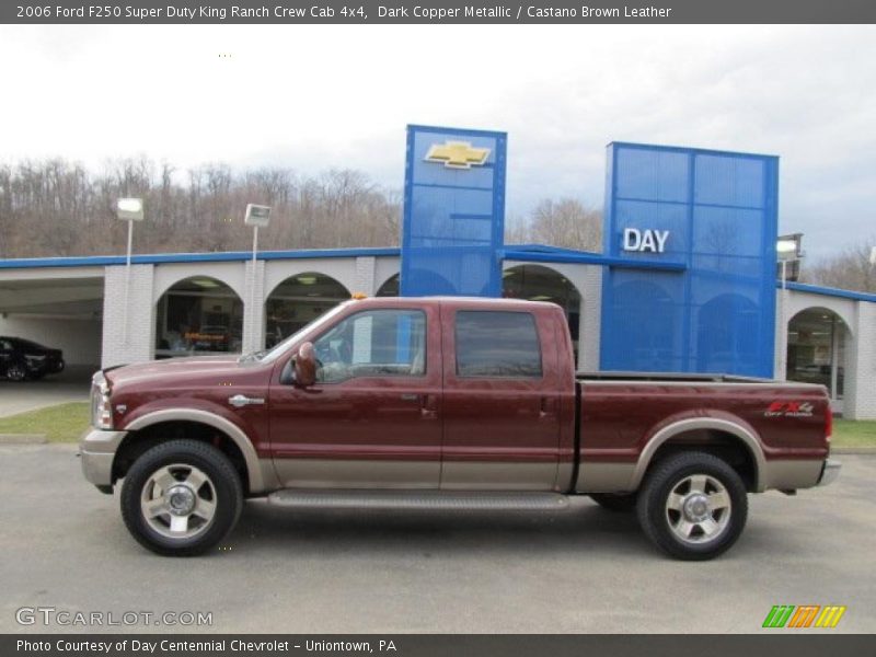 Dark Copper Metallic / Castano Brown Leather 2006 Ford F250 Super Duty King Ranch Crew Cab 4x4