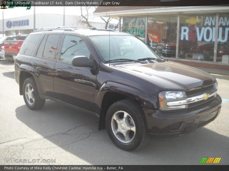 Dark Cherry Metallic / Light Gray 2008 Chevrolet TrailBlazer LT 4x4