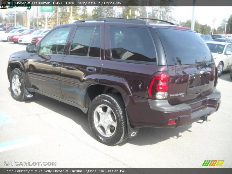 Dark Cherry Metallic / Light Gray 2008 Chevrolet TrailBlazer LT 4x4