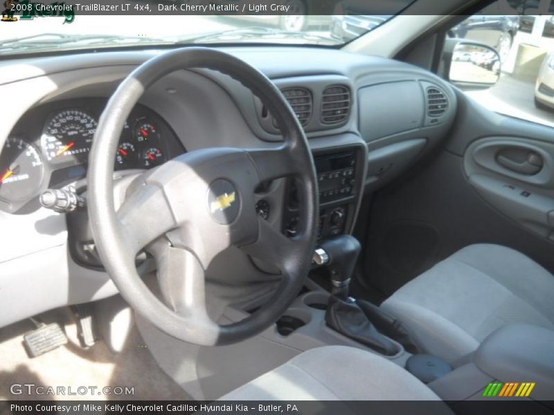 Dark Cherry Metallic / Light Gray 2008 Chevrolet TrailBlazer LT 4x4