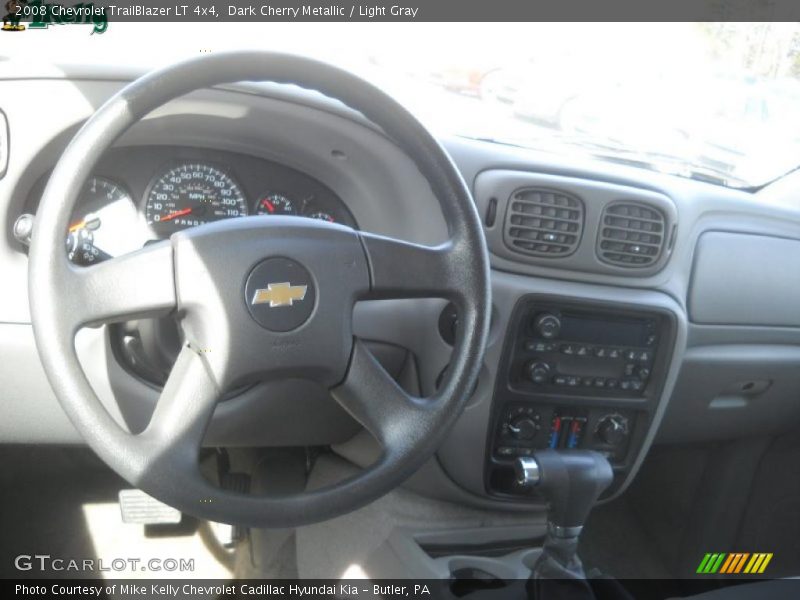 Dark Cherry Metallic / Light Gray 2008 Chevrolet TrailBlazer LT 4x4