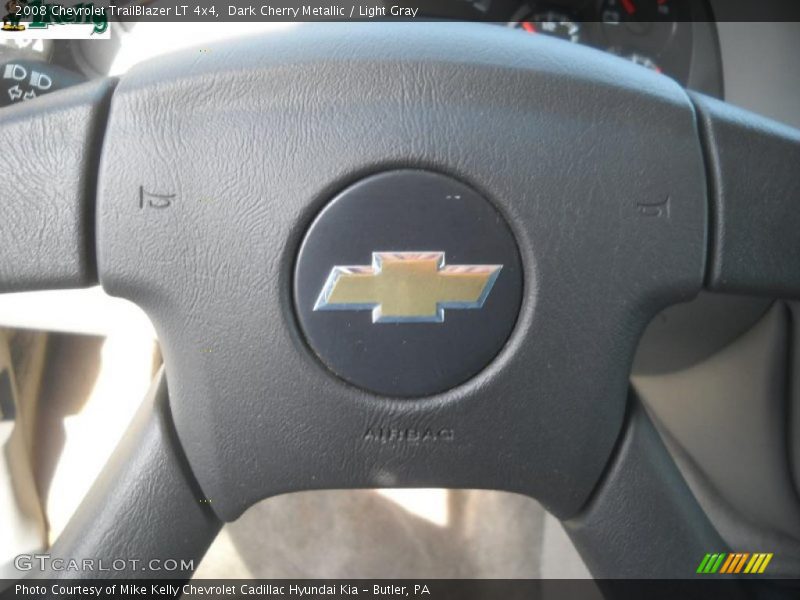 Dark Cherry Metallic / Light Gray 2008 Chevrolet TrailBlazer LT 4x4