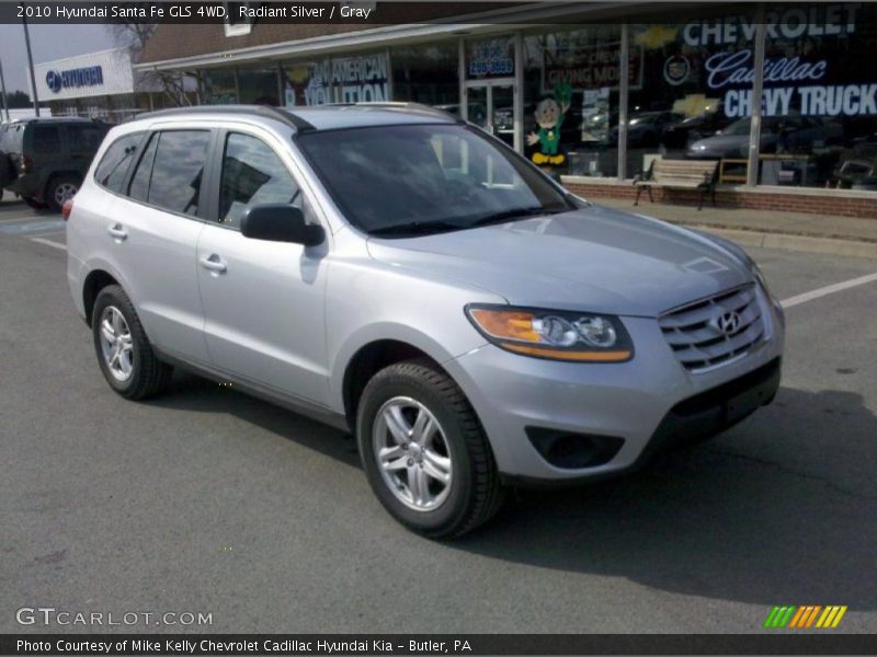Radiant Silver / Gray 2010 Hyundai Santa Fe GLS 4WD