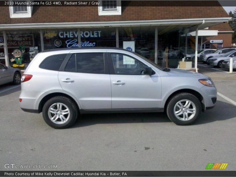 Radiant Silver / Gray 2010 Hyundai Santa Fe GLS 4WD