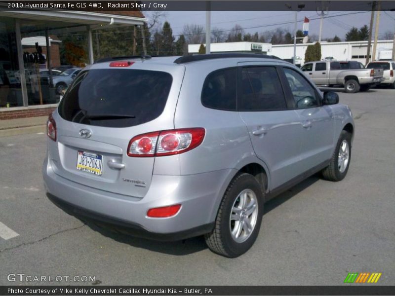 Radiant Silver / Gray 2010 Hyundai Santa Fe GLS 4WD