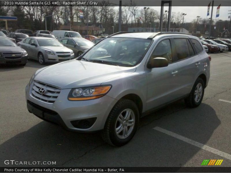 Radiant Silver / Gray 2010 Hyundai Santa Fe GLS 4WD