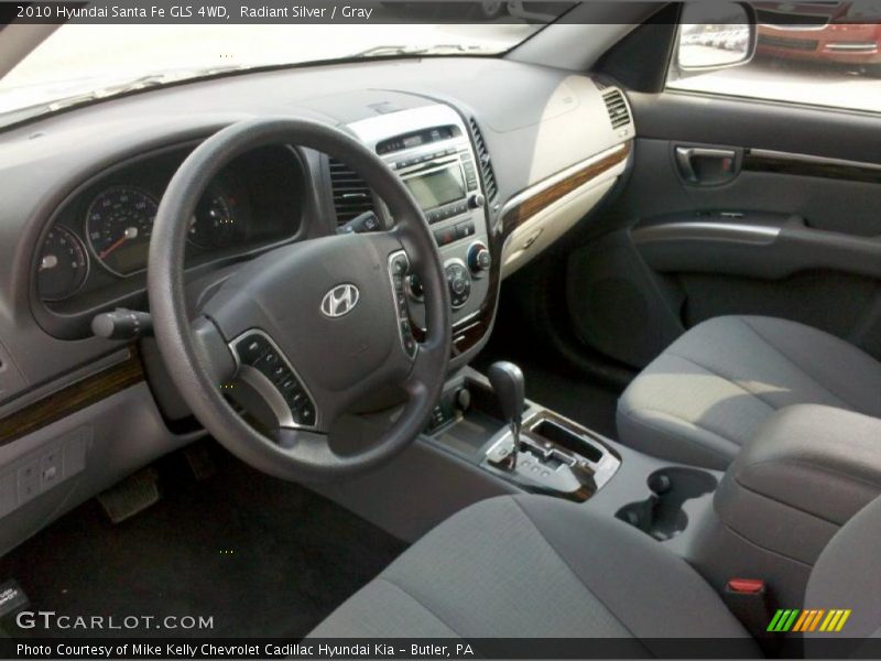 Radiant Silver / Gray 2010 Hyundai Santa Fe GLS 4WD