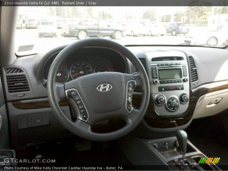 Radiant Silver / Gray 2010 Hyundai Santa Fe GLS 4WD