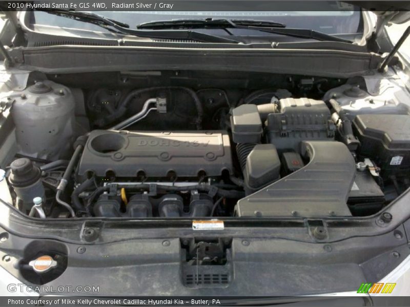 Radiant Silver / Gray 2010 Hyundai Santa Fe GLS 4WD