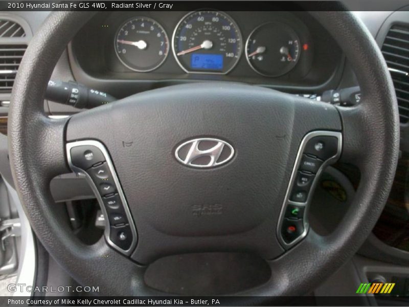 Radiant Silver / Gray 2010 Hyundai Santa Fe GLS 4WD