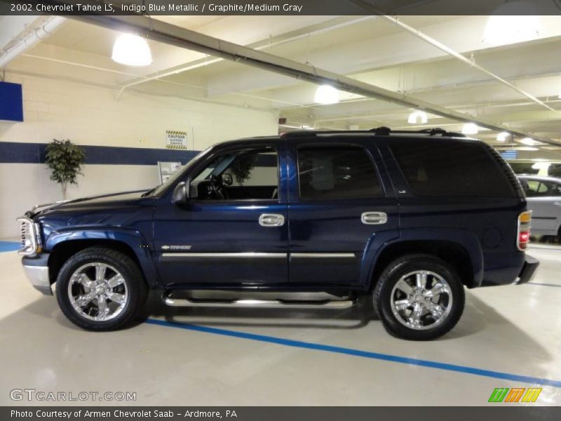 Indigo Blue Metallic / Graphite/Medium Gray 2002 Chevrolet Tahoe LS