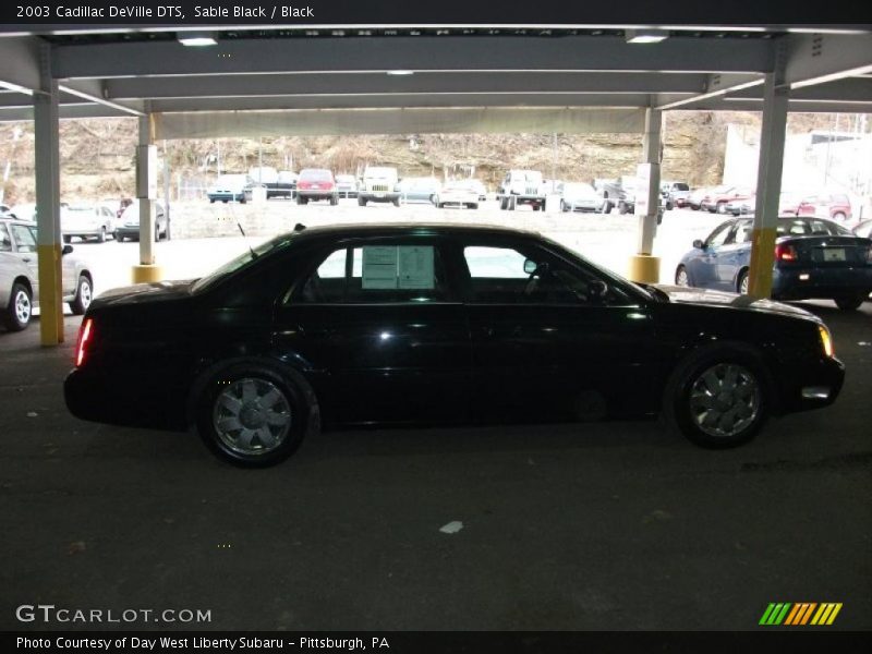 Sable Black / Black 2003 Cadillac DeVille DTS